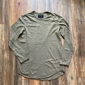 Pacsun Los Angeles Men's T-shirt size S olive green long sleeve